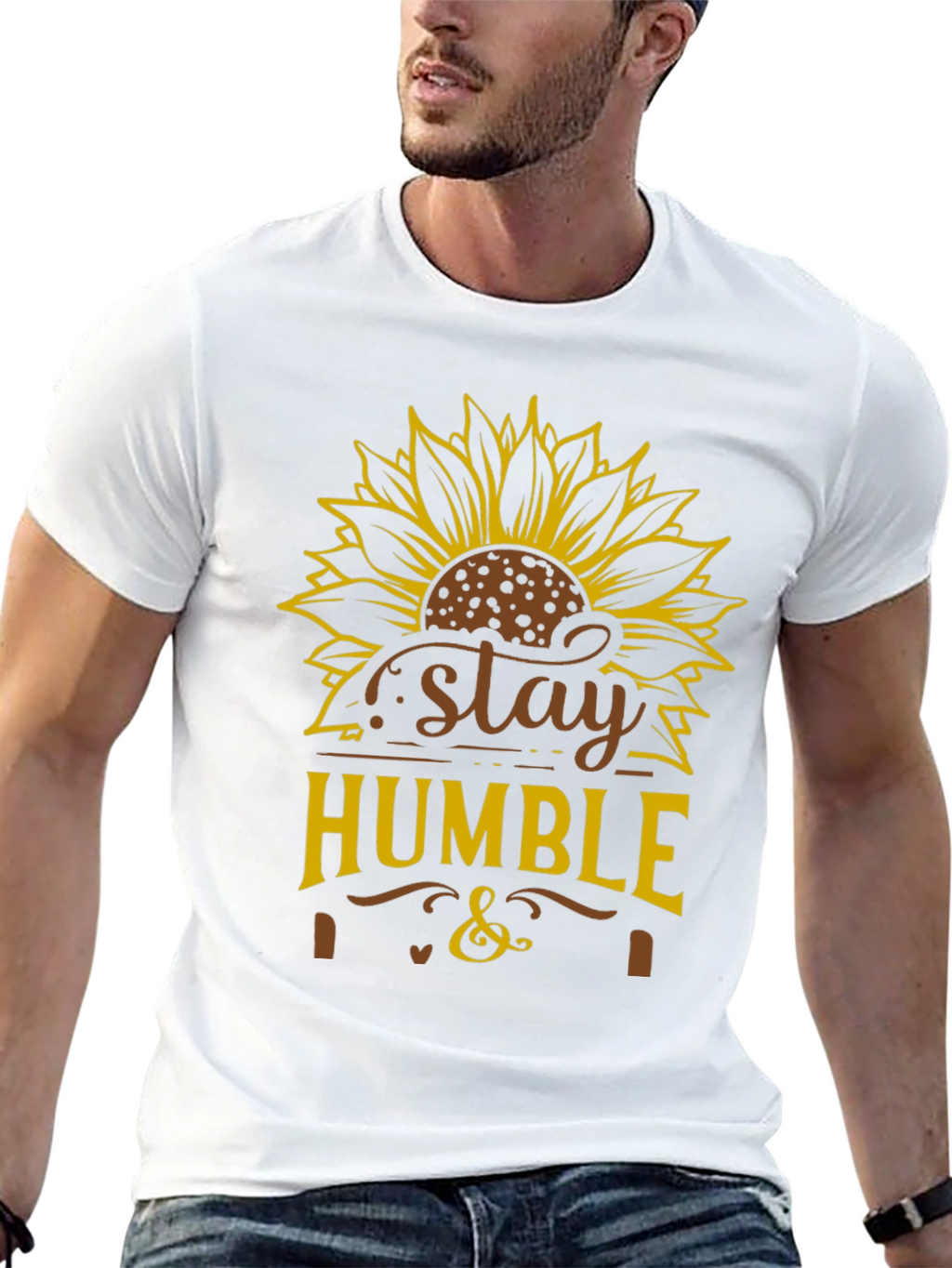 Stay Humble Sunflower Graphic T-Shirt