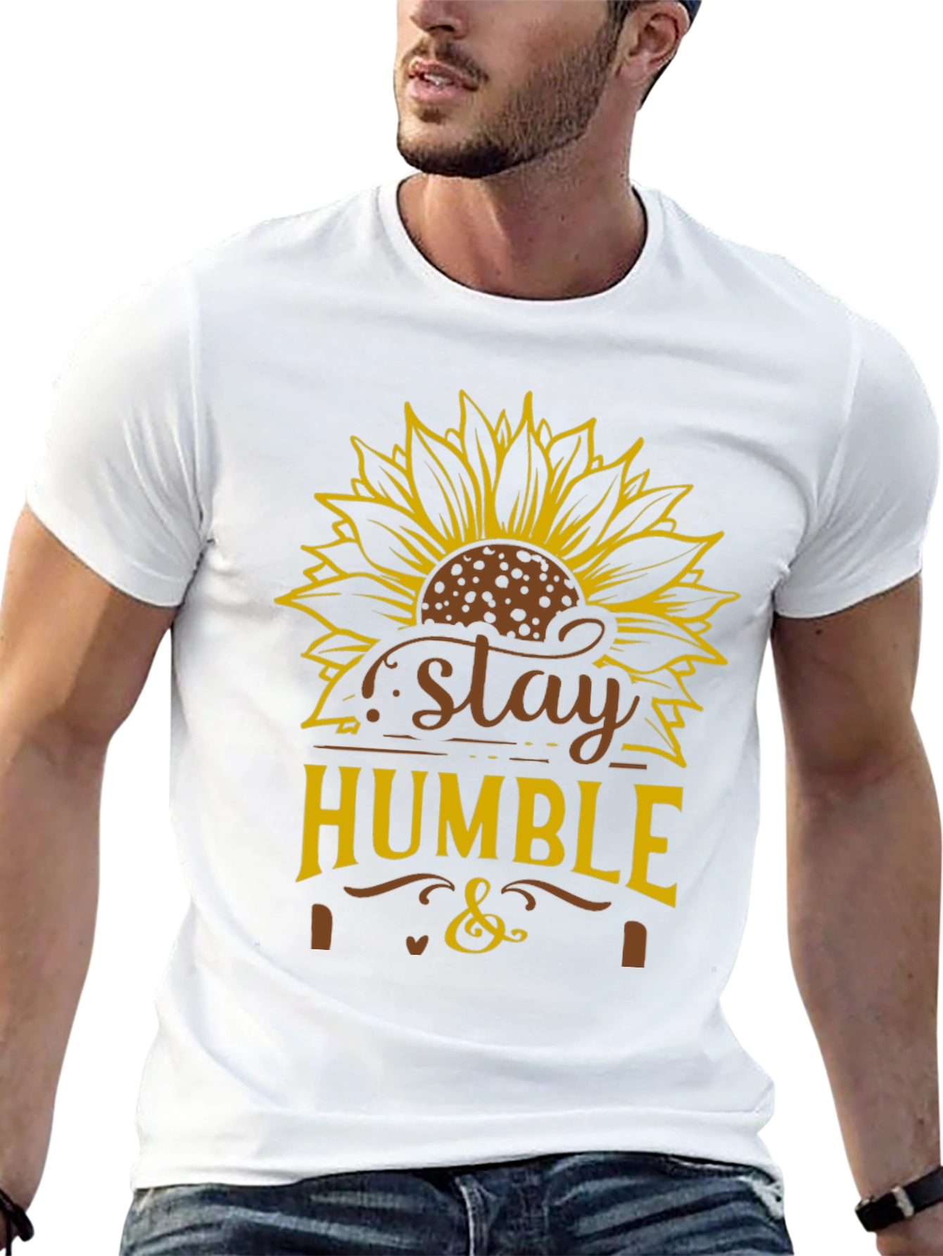 Stay Humble Sunflower Graphic T-Shirt