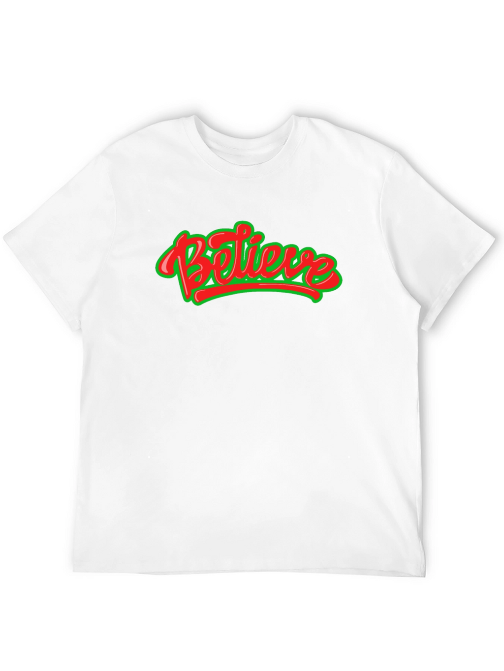 Believe Graphic Tee - Black Crew Neck Shirt