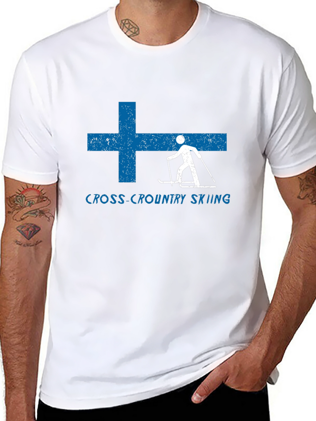 Finland Cross-Country Skiing Graphic T-Shirt