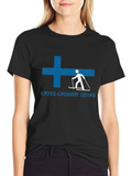 Finland Cross-Country Skiing Graphic T-Shirt