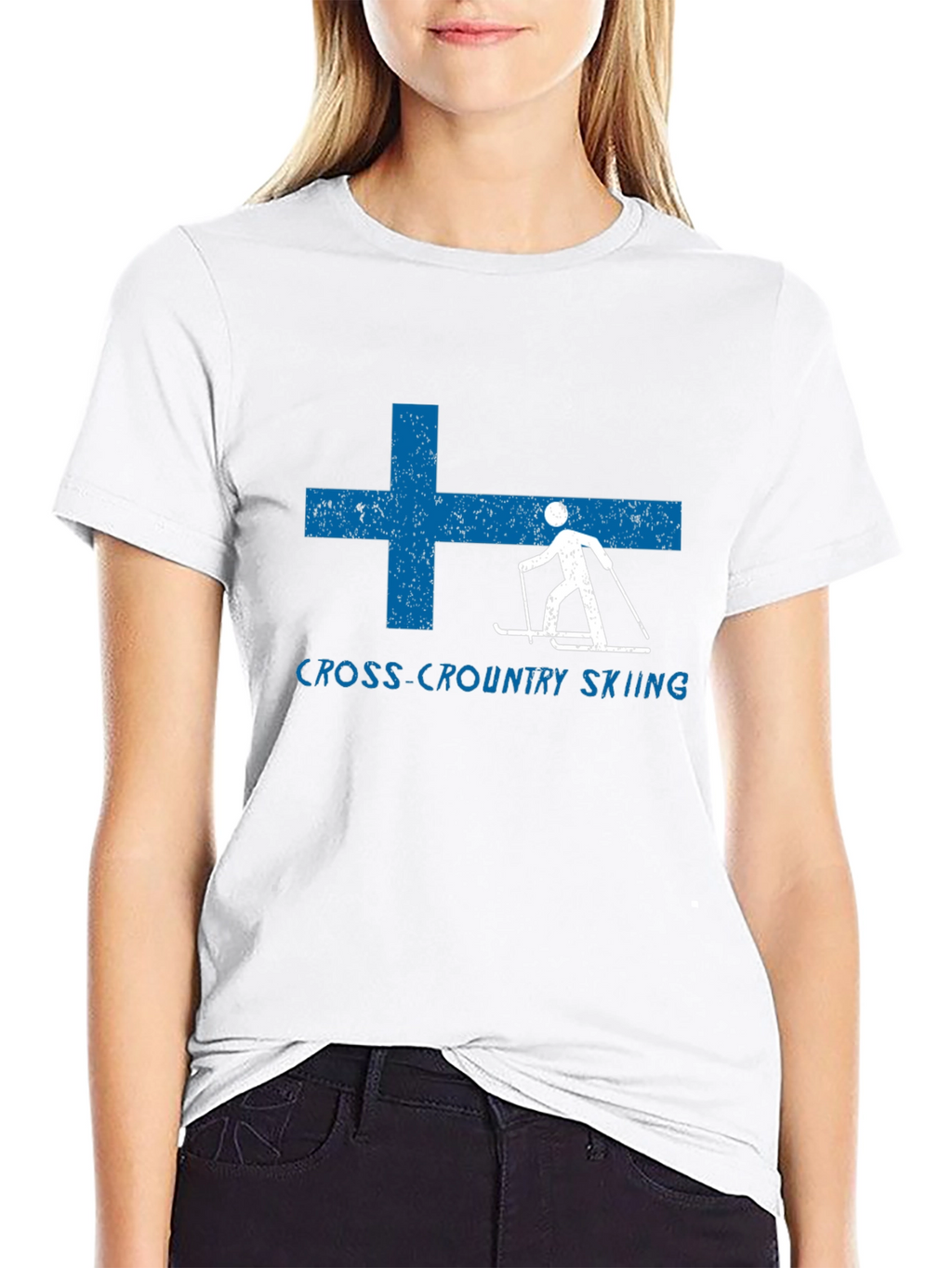 Finland Cross-Country Skiing Graphic T-Shirt