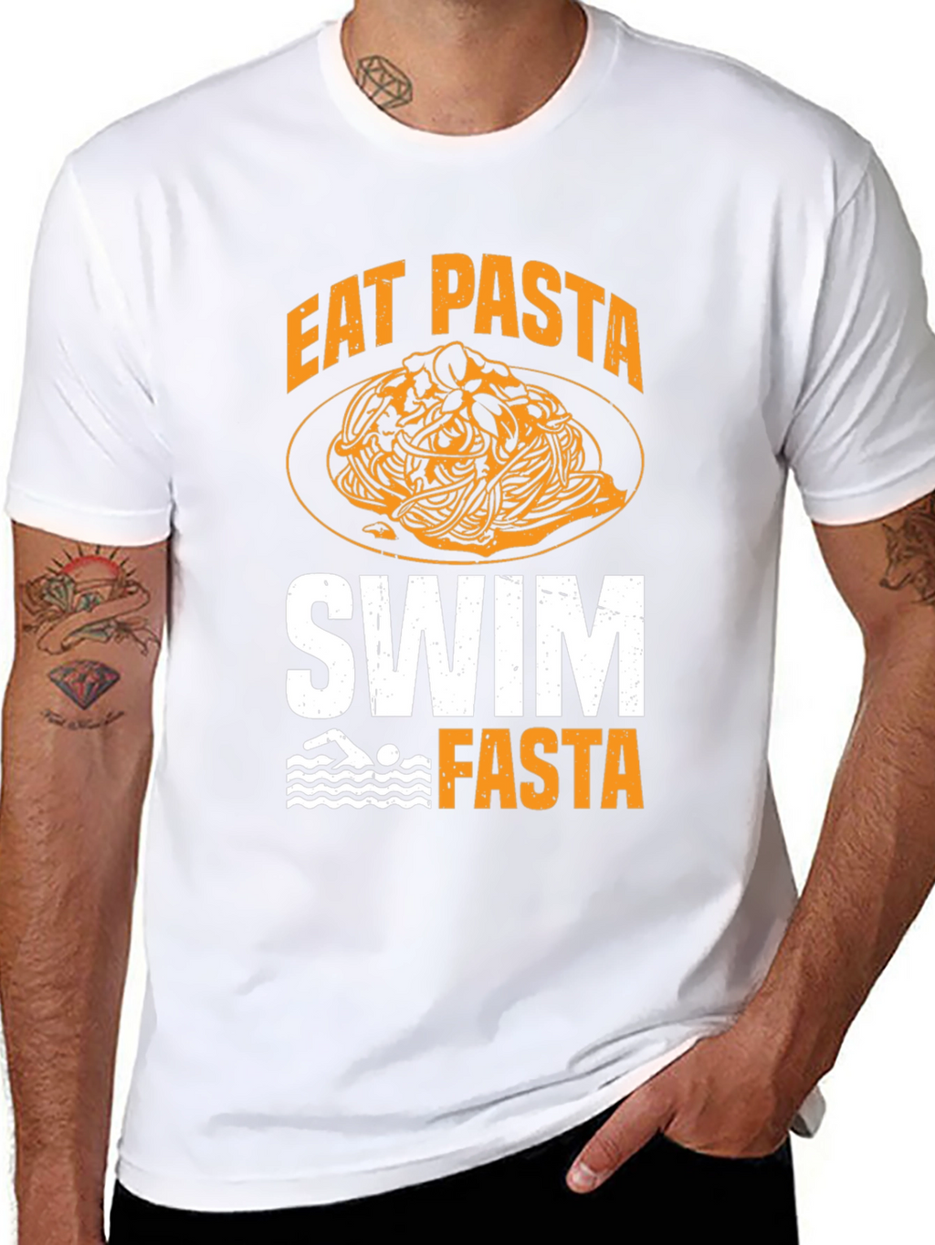Eat Pasta Swim Fasta Graphic T-Shirt