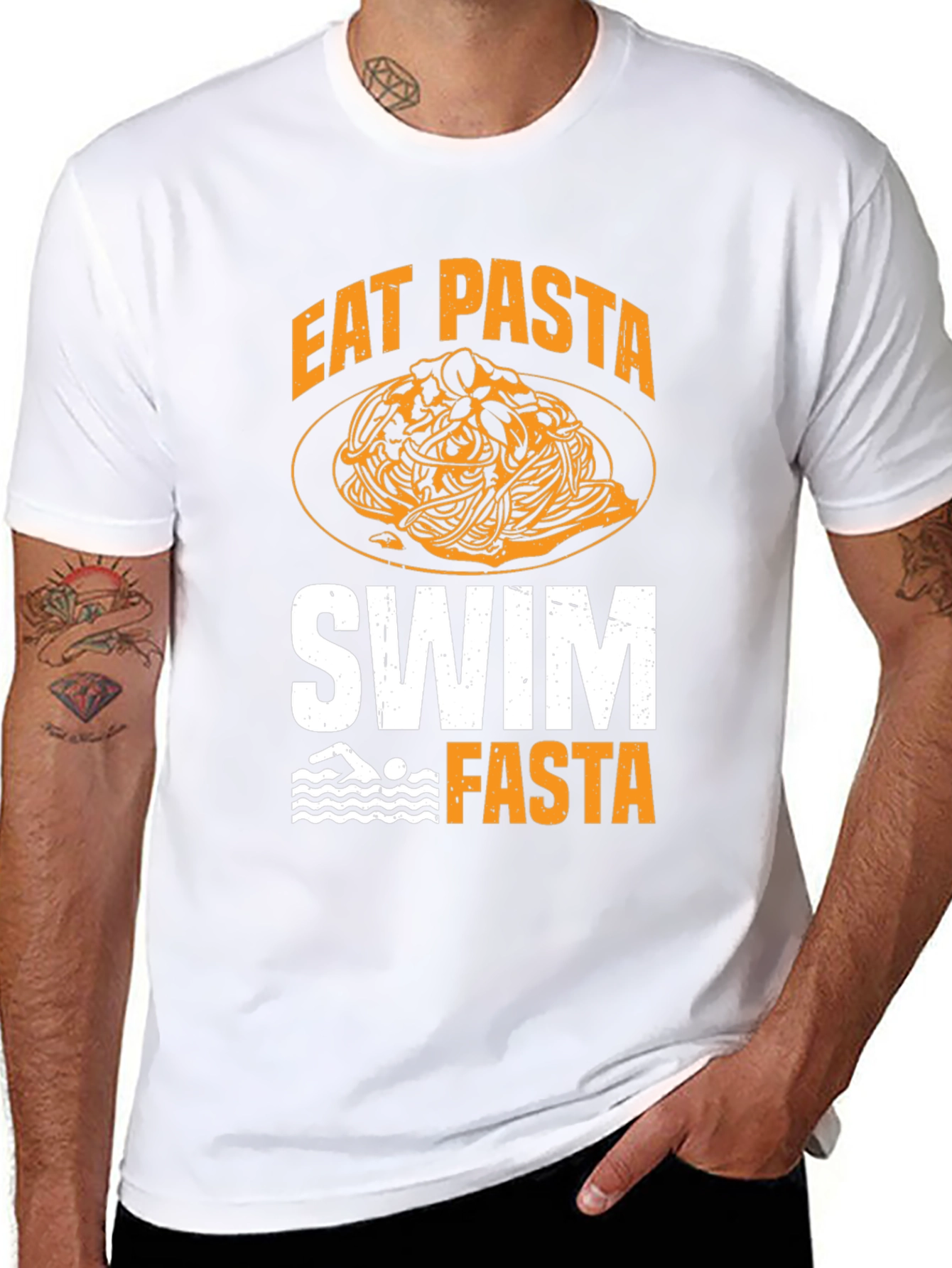 Eat Pasta Swim Fasta Graphic T-Shirt