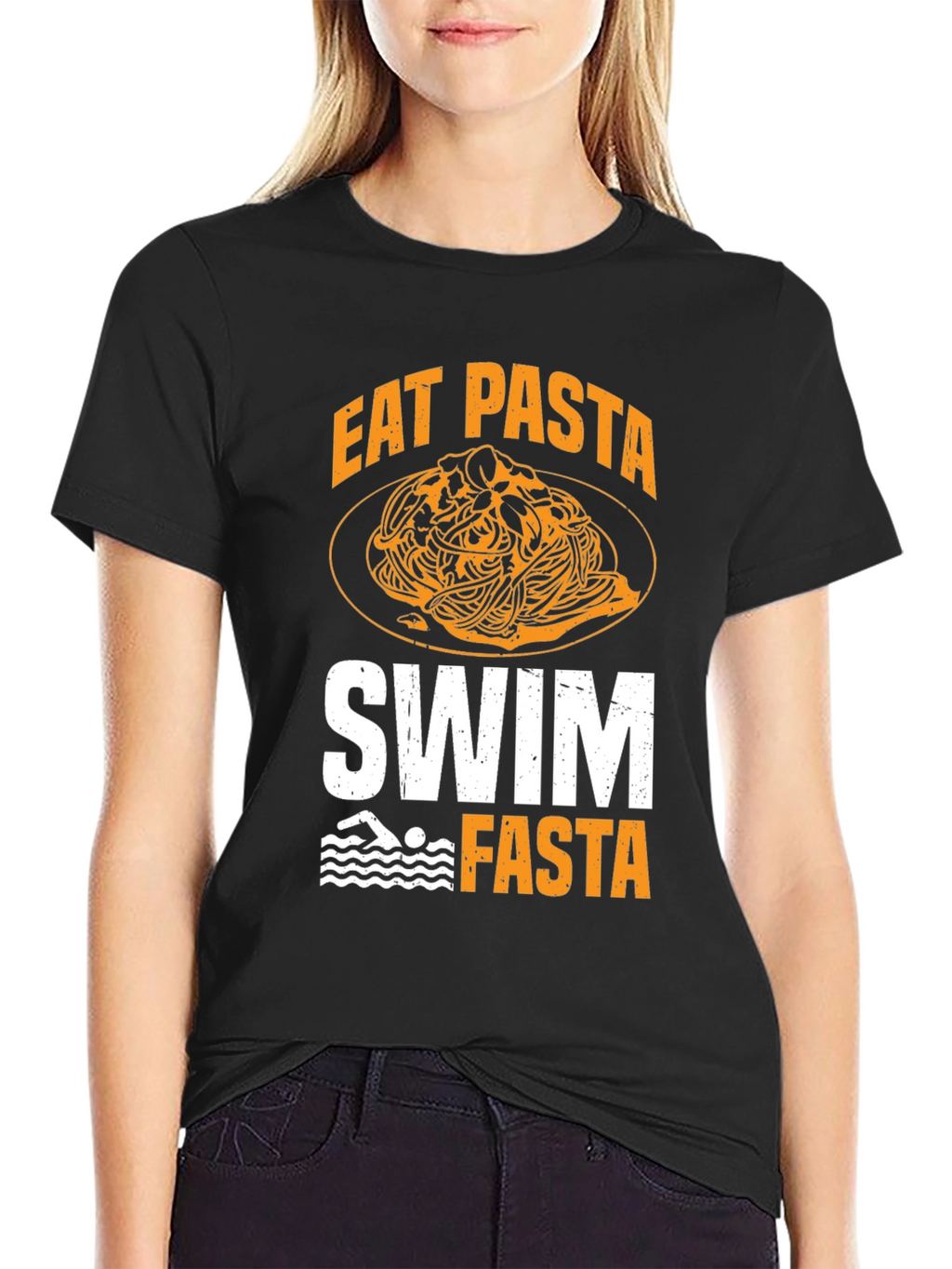 Eat Pasta Swim Fasta Graphic T-Shirt
