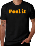 Feel It Graphic Tee - Trendy Black T-Shirt