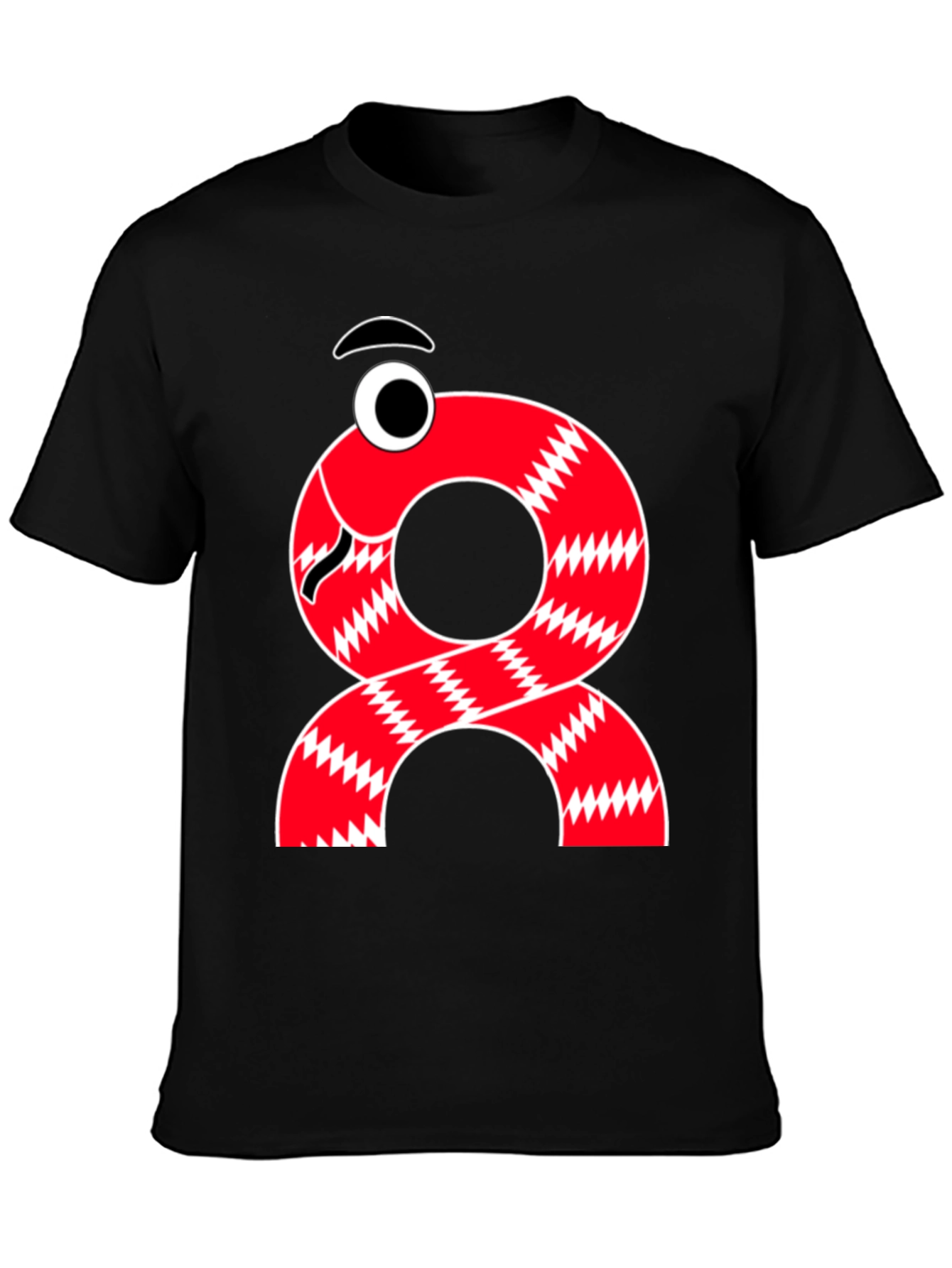 Red Cartoon Figure T-Shirt - Mens Black Tee