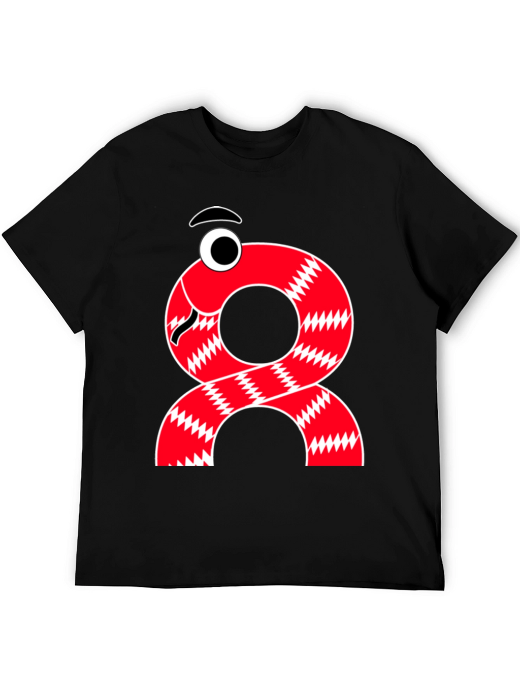 Red Cartoon Figure T-Shirt - Mens Black Tee