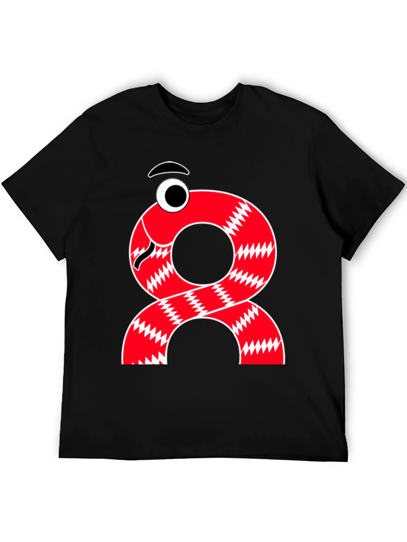 Red Cartoon Figure T-Shirt - Mens Black Tee