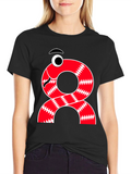 Red Cartoon Figure T-Shirt - Mens Black Tee