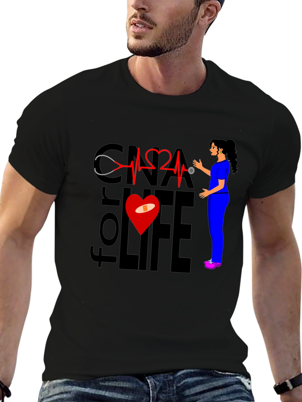 CNA for Life T-Shirt - Nurse Apparel