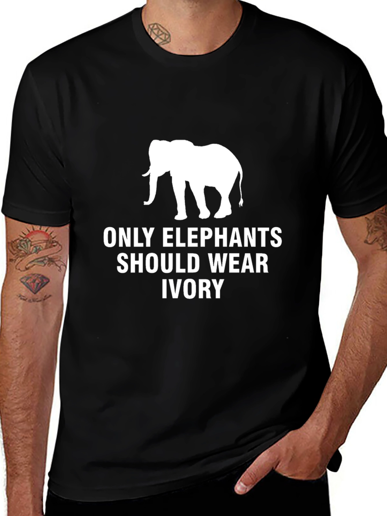 Elephant Ivory Graphic Tee - Animal Rights T-Shirt