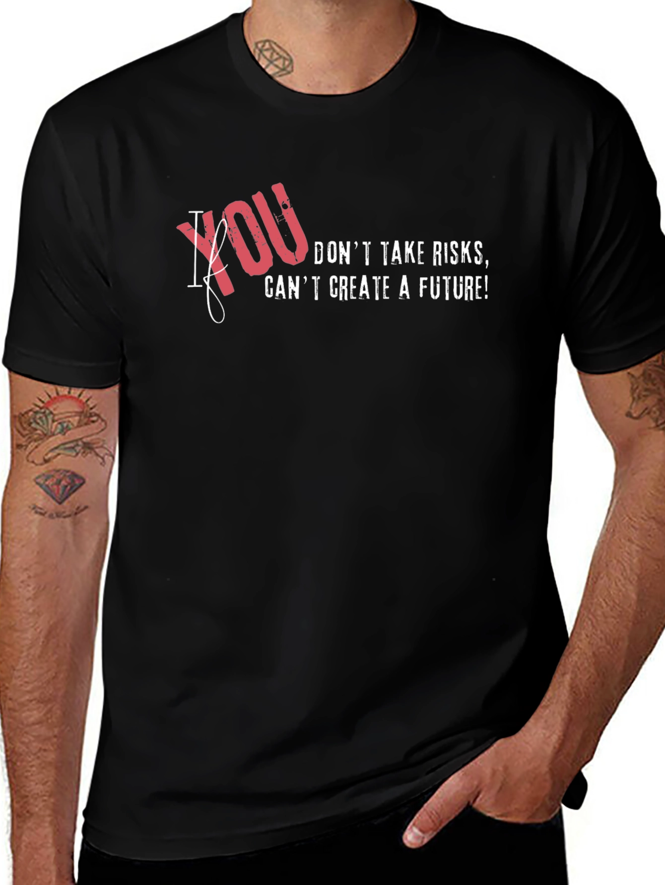 Risk Taker Graphic T-Shirt - Mens Black Tee