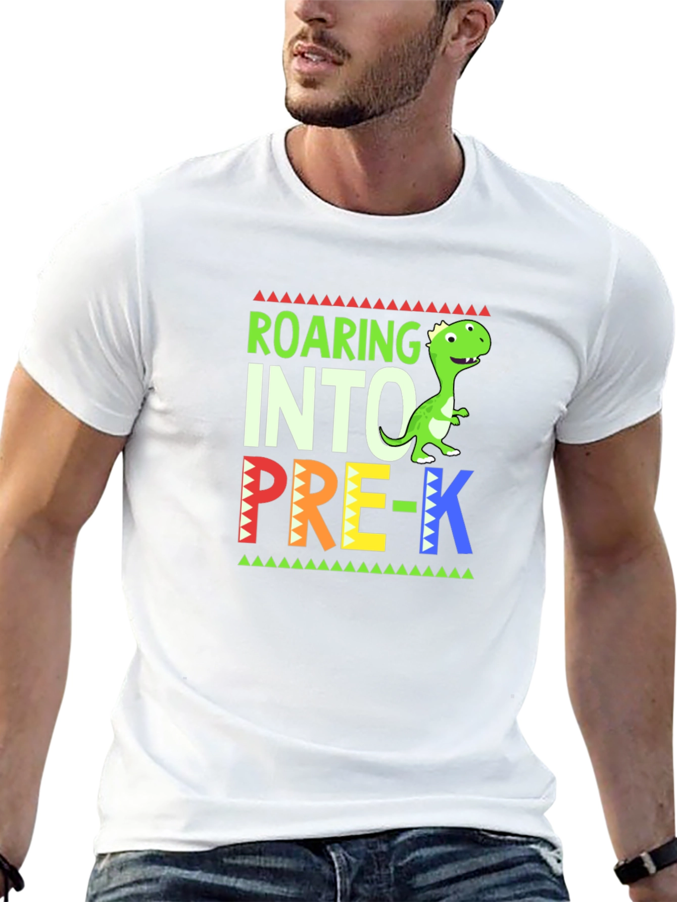 Roaring Into Pre-K Dinosaur T-Shirt