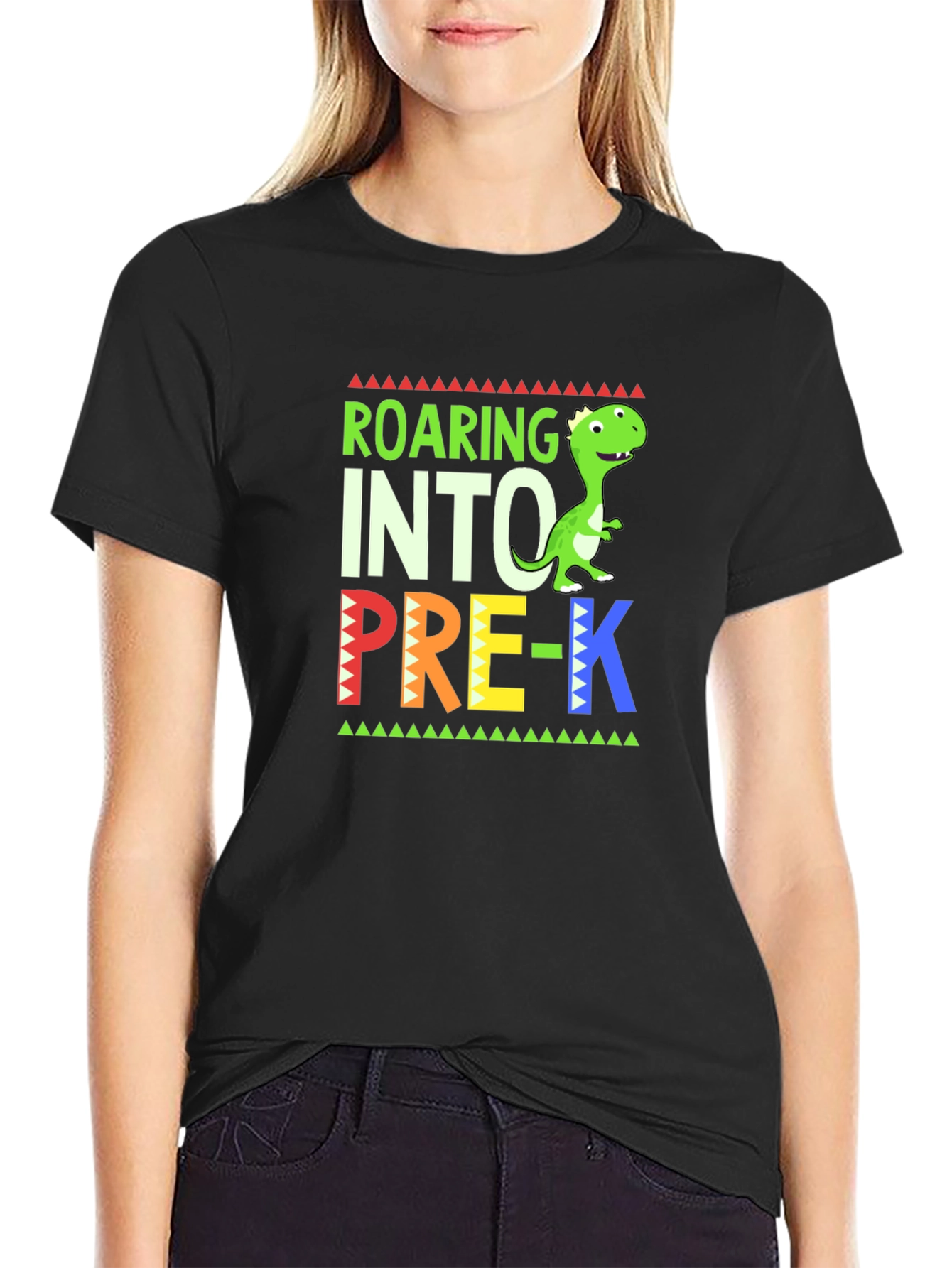 Roaring Into Pre-K Dinosaur T-Shirt