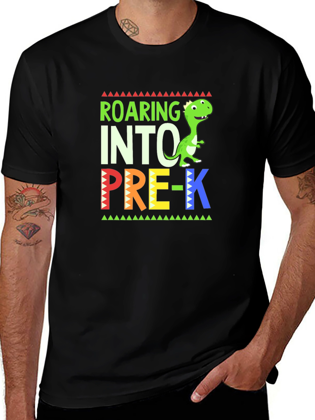 Roaring Into Pre-K Dinosaur T-Shirt