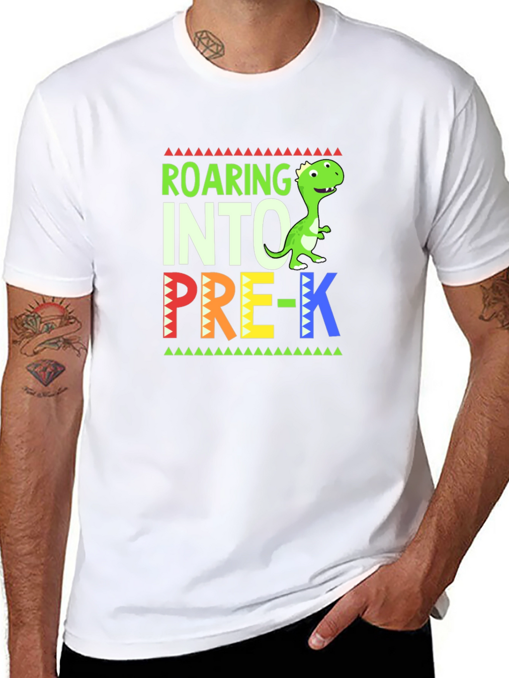 Roaring Into Pre-K Dinosaur T-Shirt