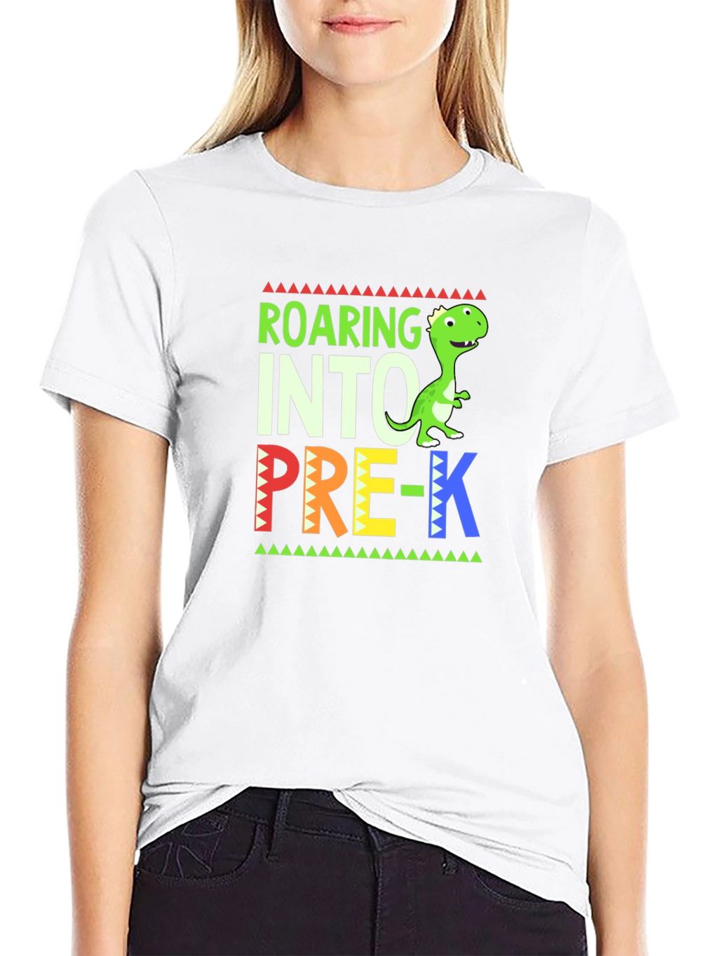 Roaring Into Pre-K Dinosaur T-Shirt