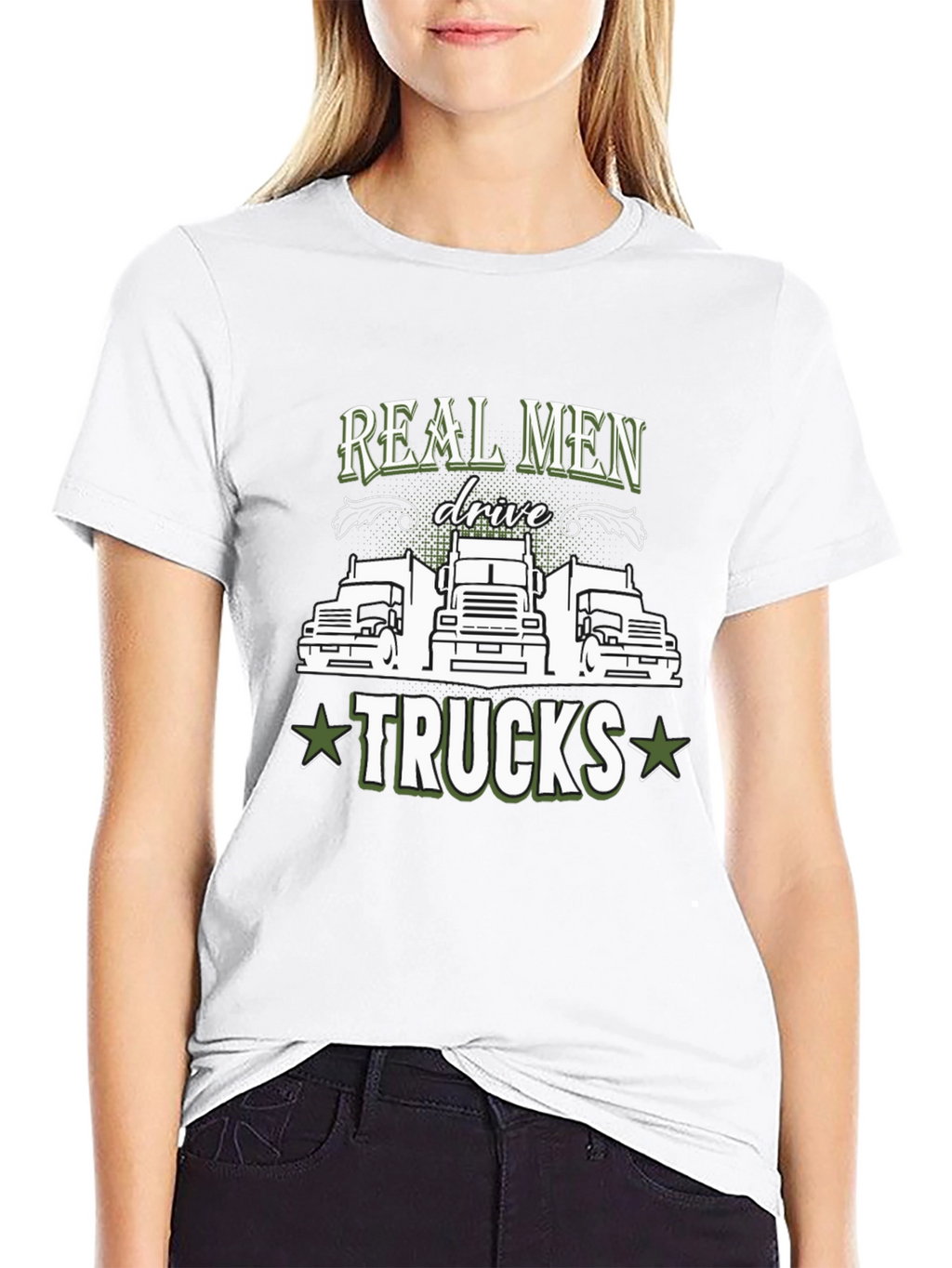 Real Men Drive Trucks Graphic T-Shirt