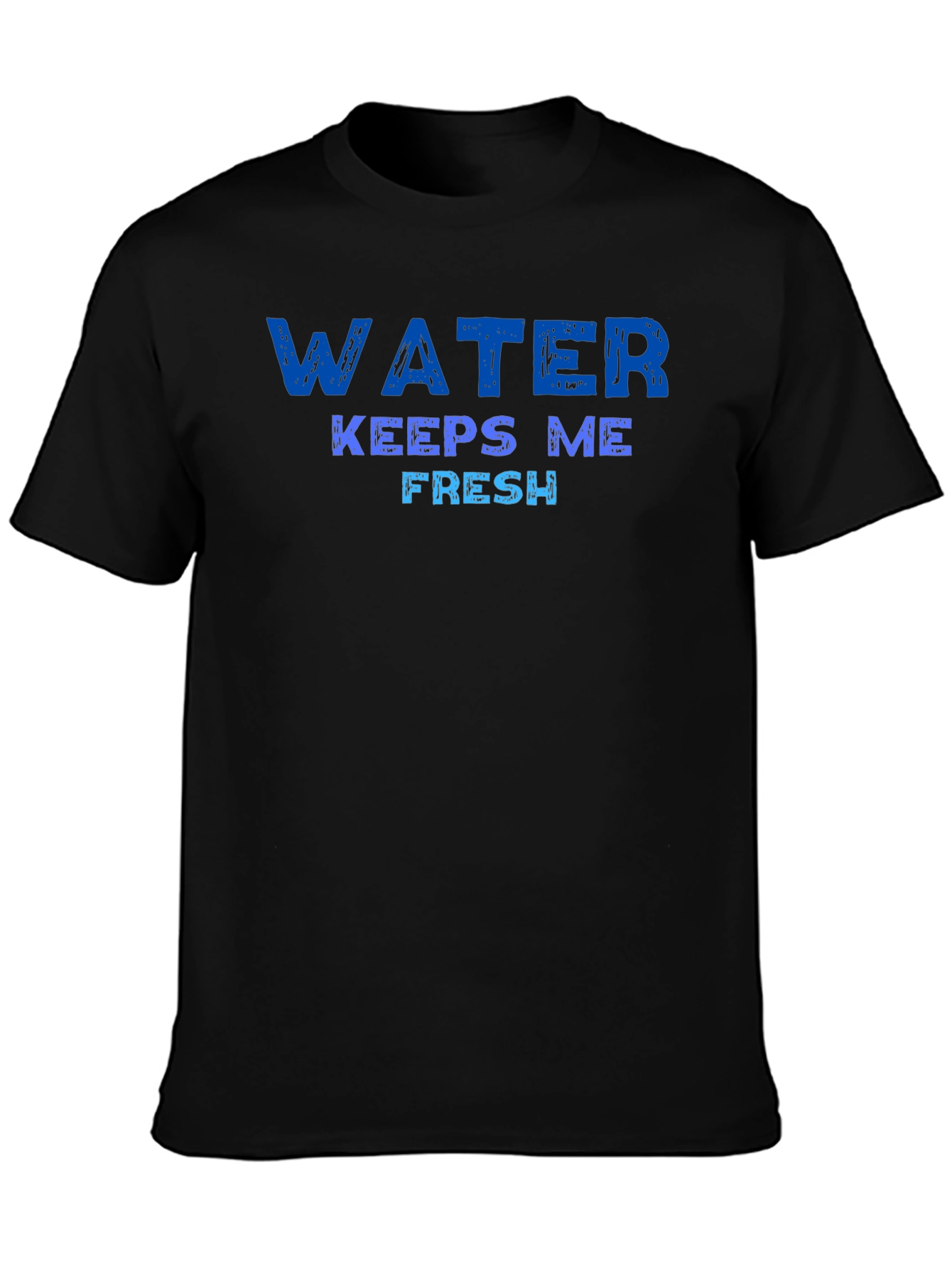 Water Keeps Me Fresh Graphic Tee - Black