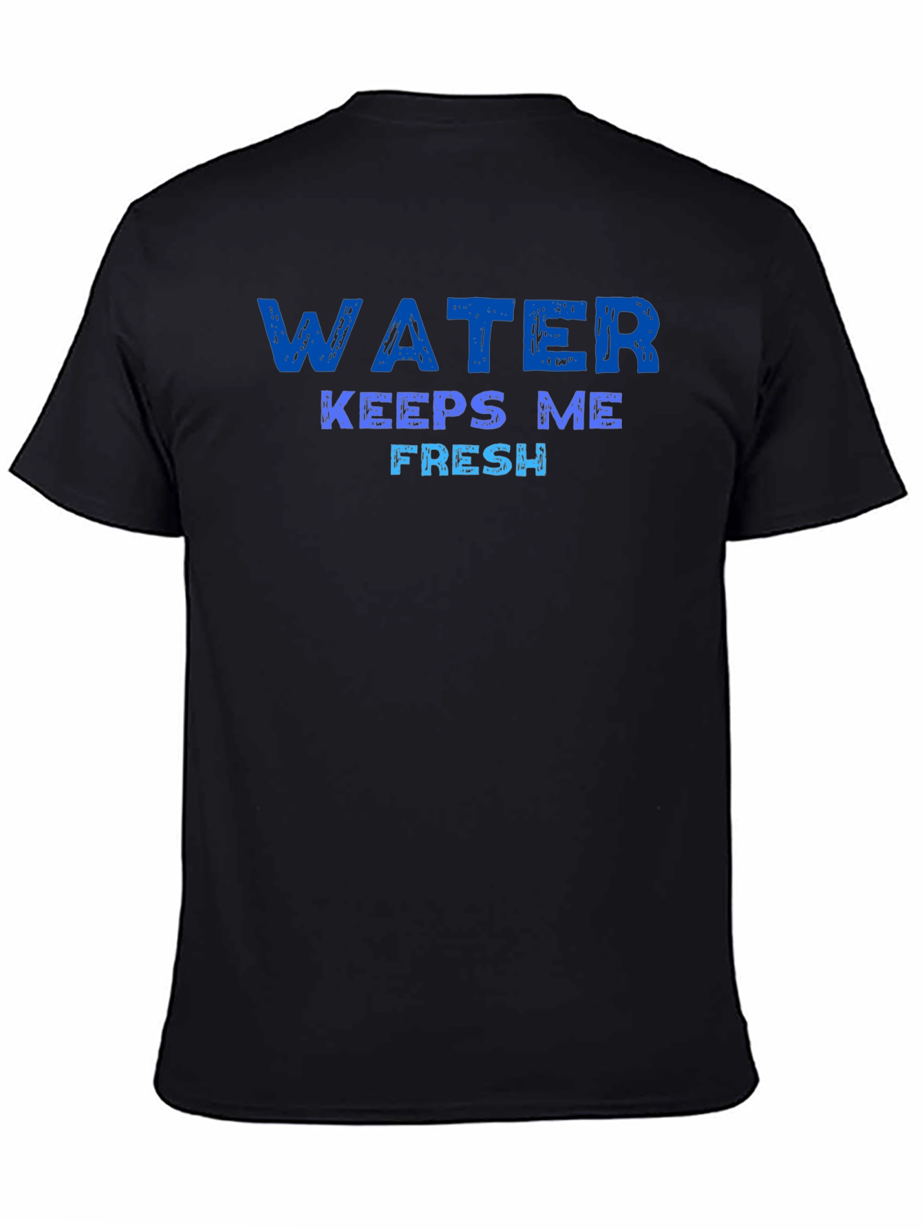 Water Keeps Me Fresh Graphic Tee - Black