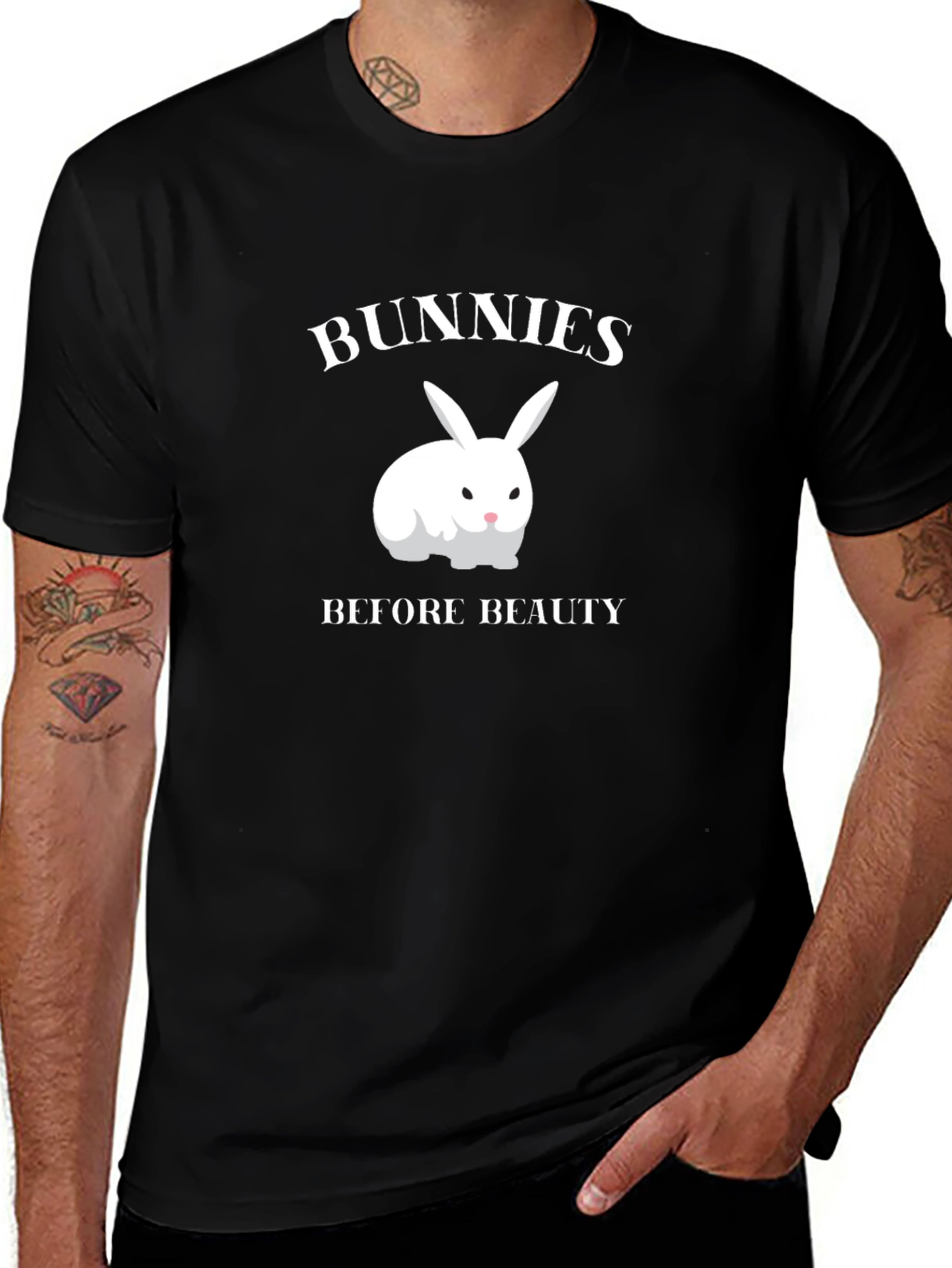 Bunnies Before Beauty Graphic T-Shirt