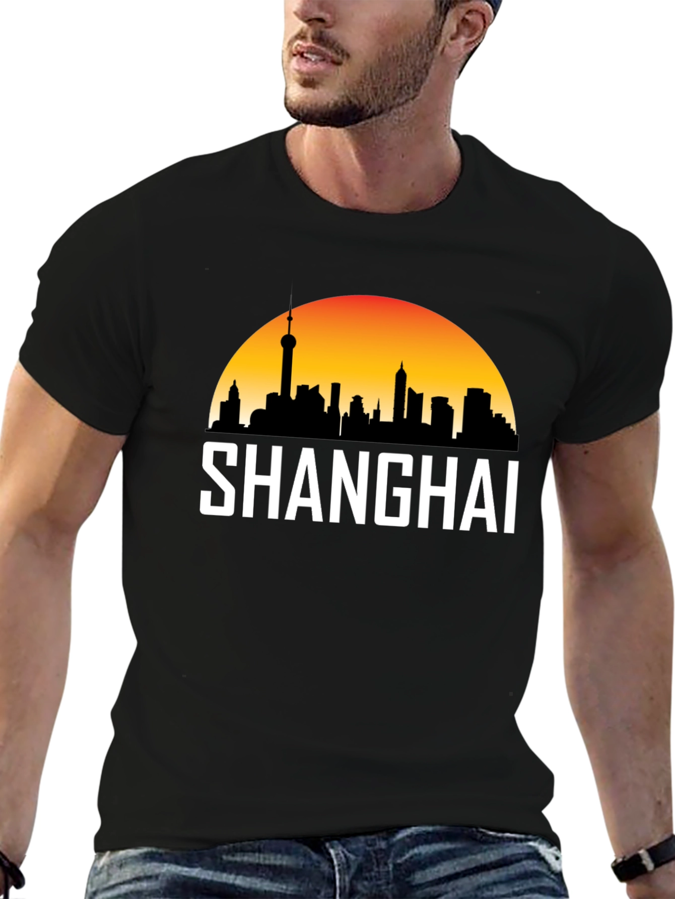 Shanghai Skyline Graphic T-Shirt