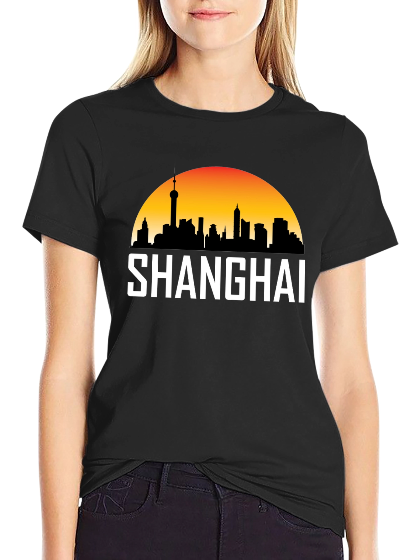 Shanghai Skyline Graphic T-Shirt