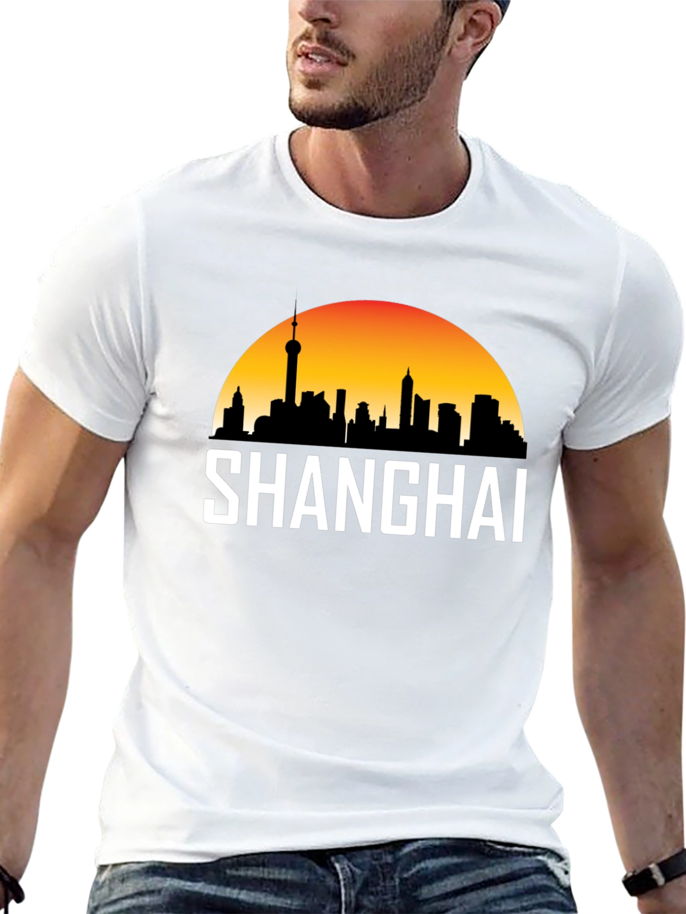 Shanghai Skyline Graphic T-Shirt