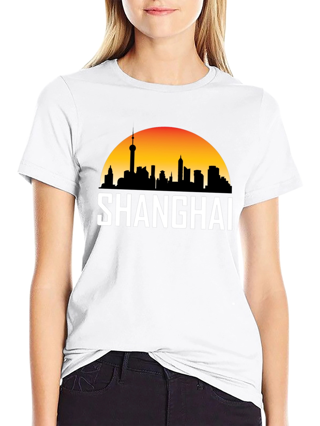 Shanghai Skyline Graphic T-Shirt