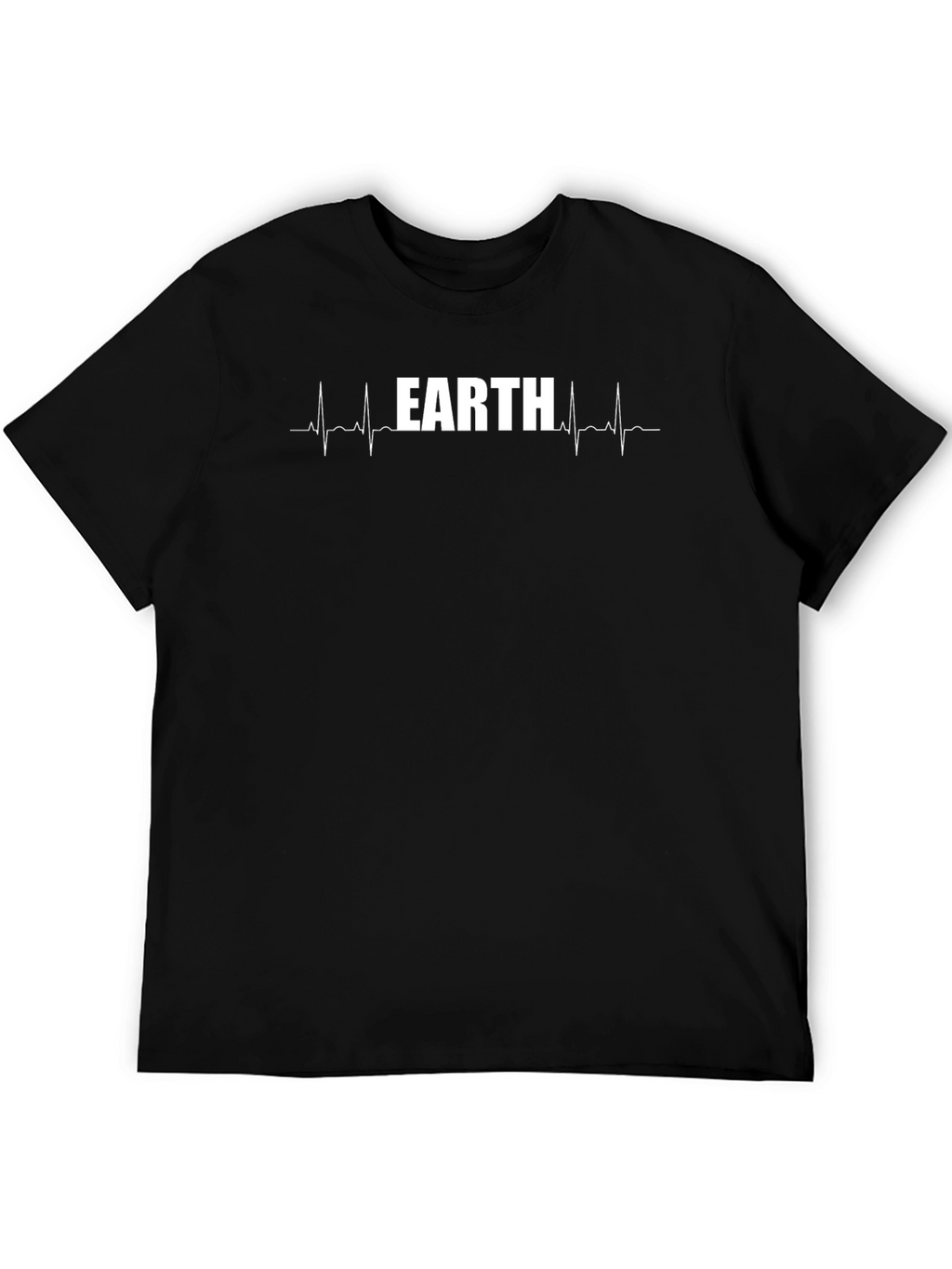 Earth Heartbeat Graphic T-Shirt - Black