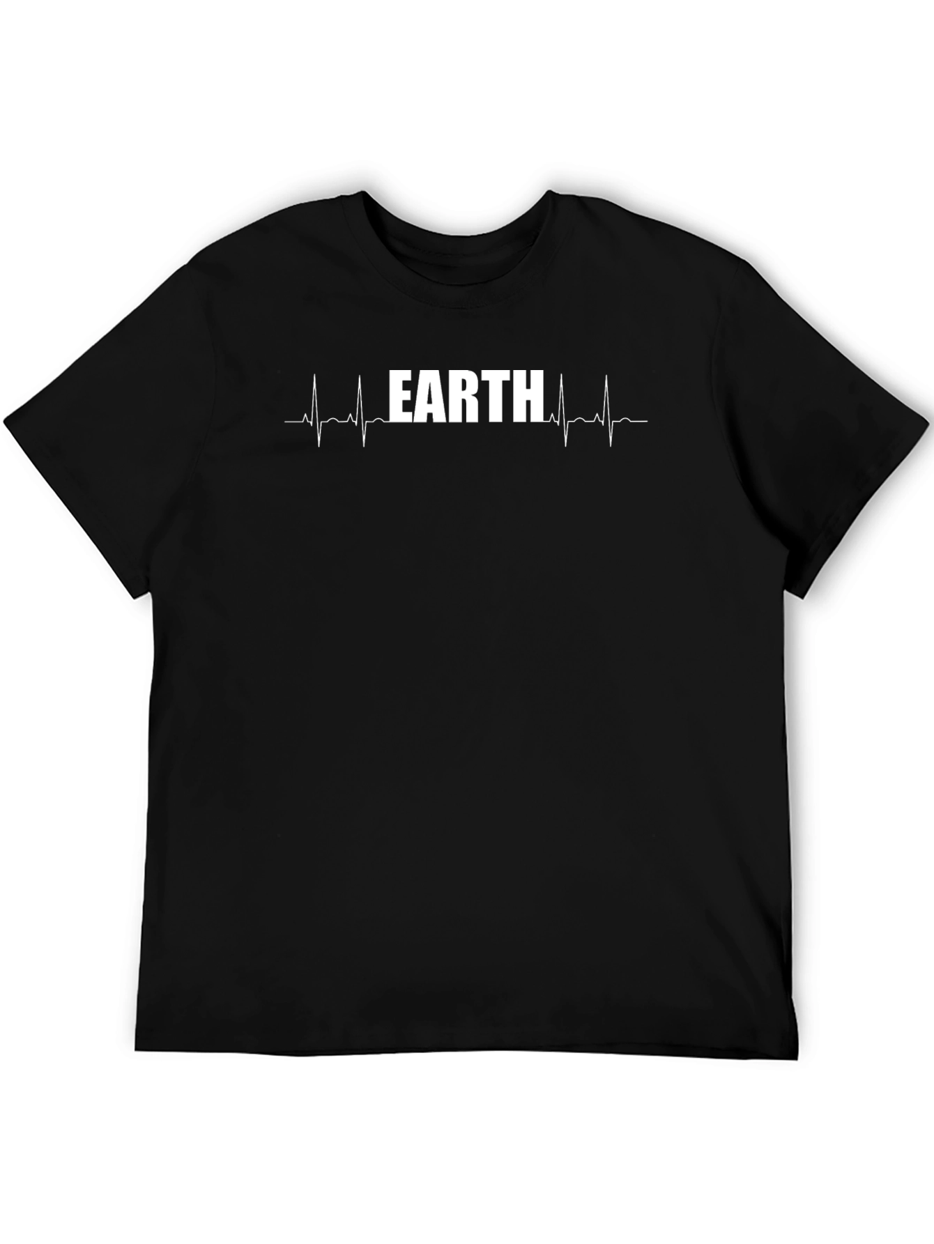 Earth Heartbeat Graphic T-Shirt - Black