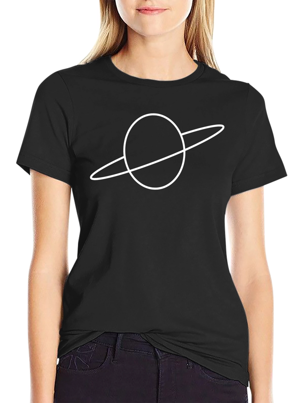 Saturn Graphic Tee - Stylish Space Design