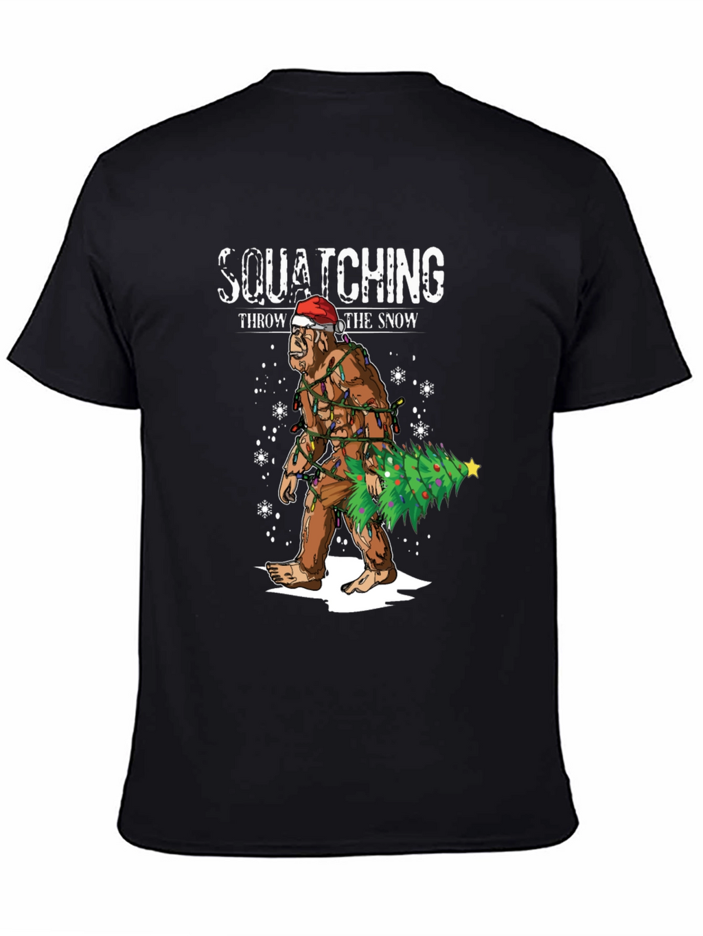 Squatching Through the Snow Holiday T-Shirt