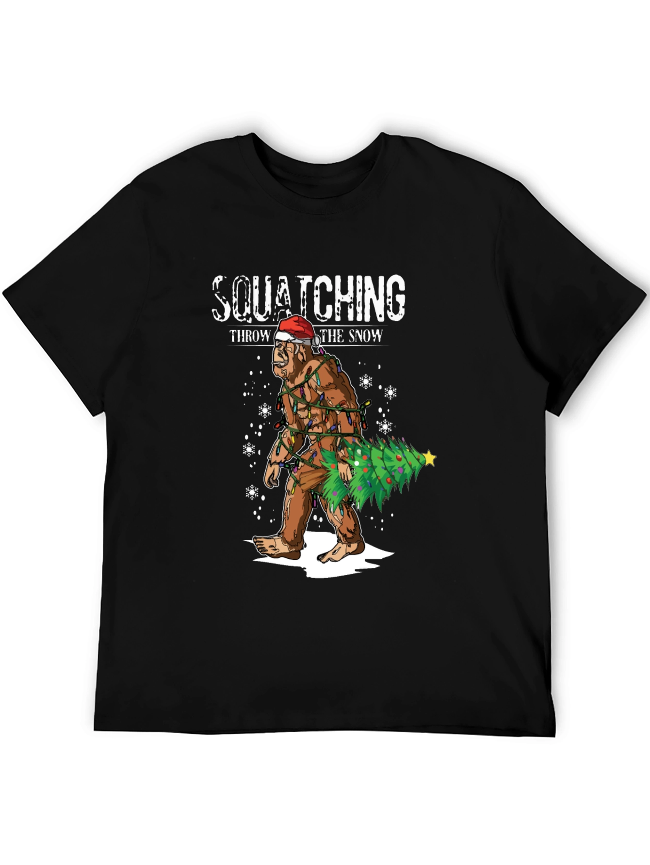 Squatching Through the Snow Holiday T-Shirt