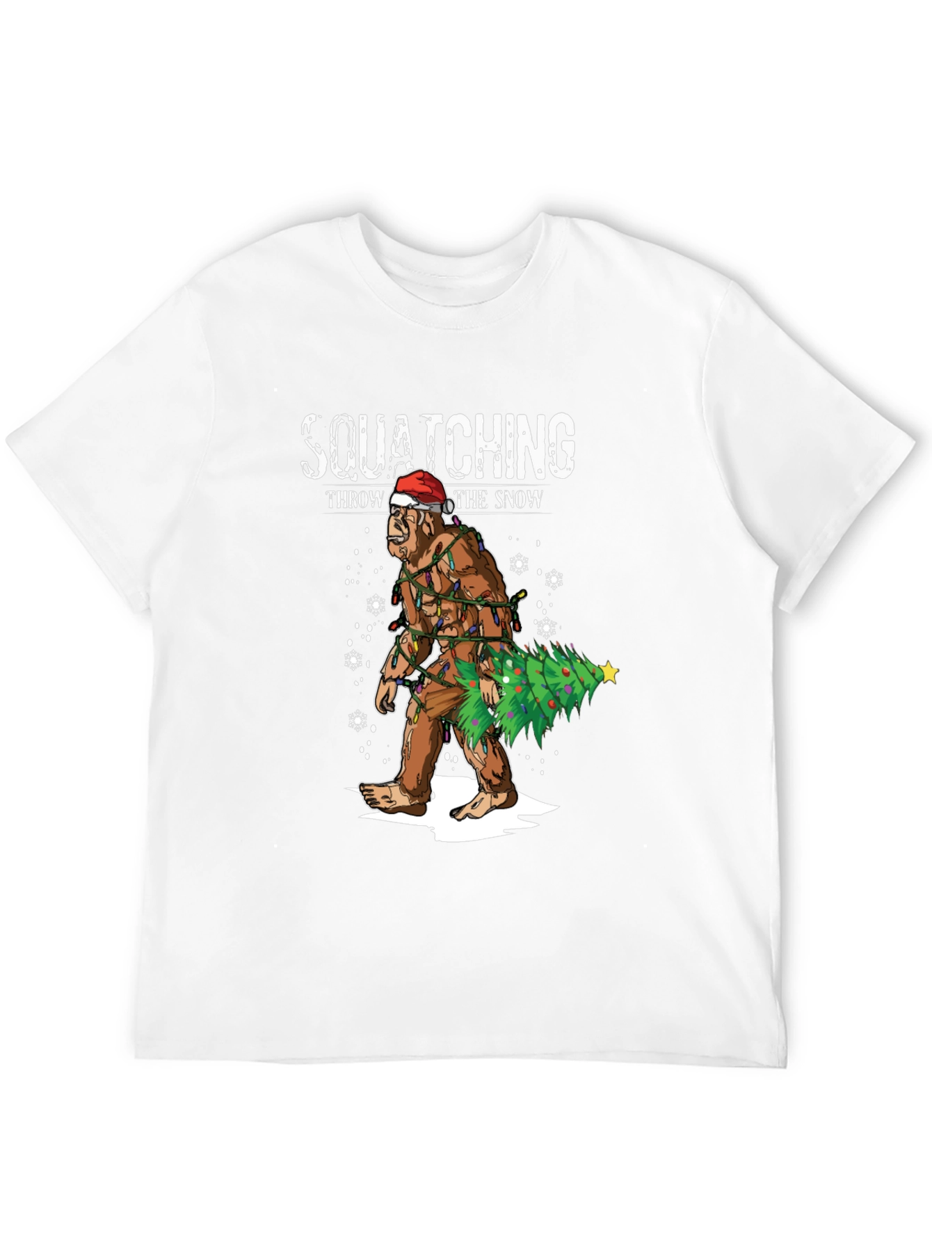 Squatching Through the Snow Holiday T-Shirt