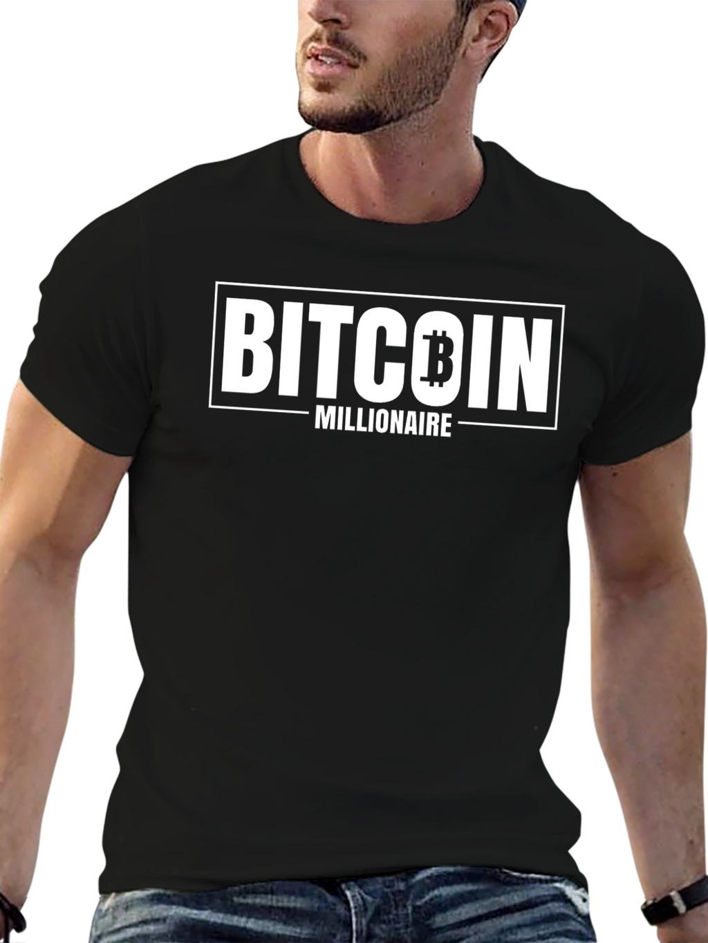 Bitcoin Millionaire Black Graphic Tee