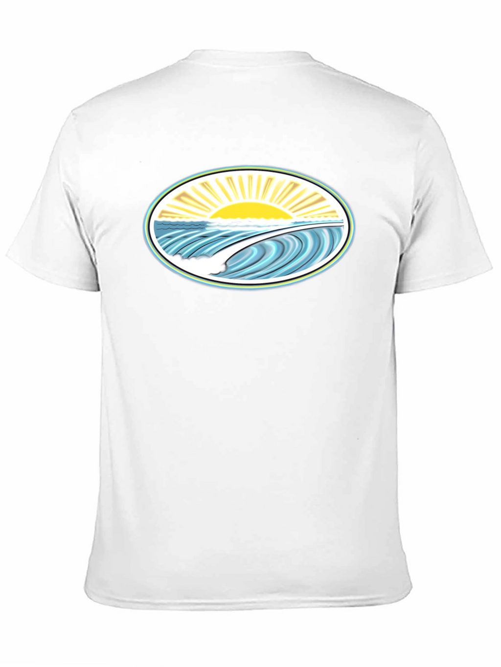 Ocean Wave Graphic Tee - Black Cotton Comfort