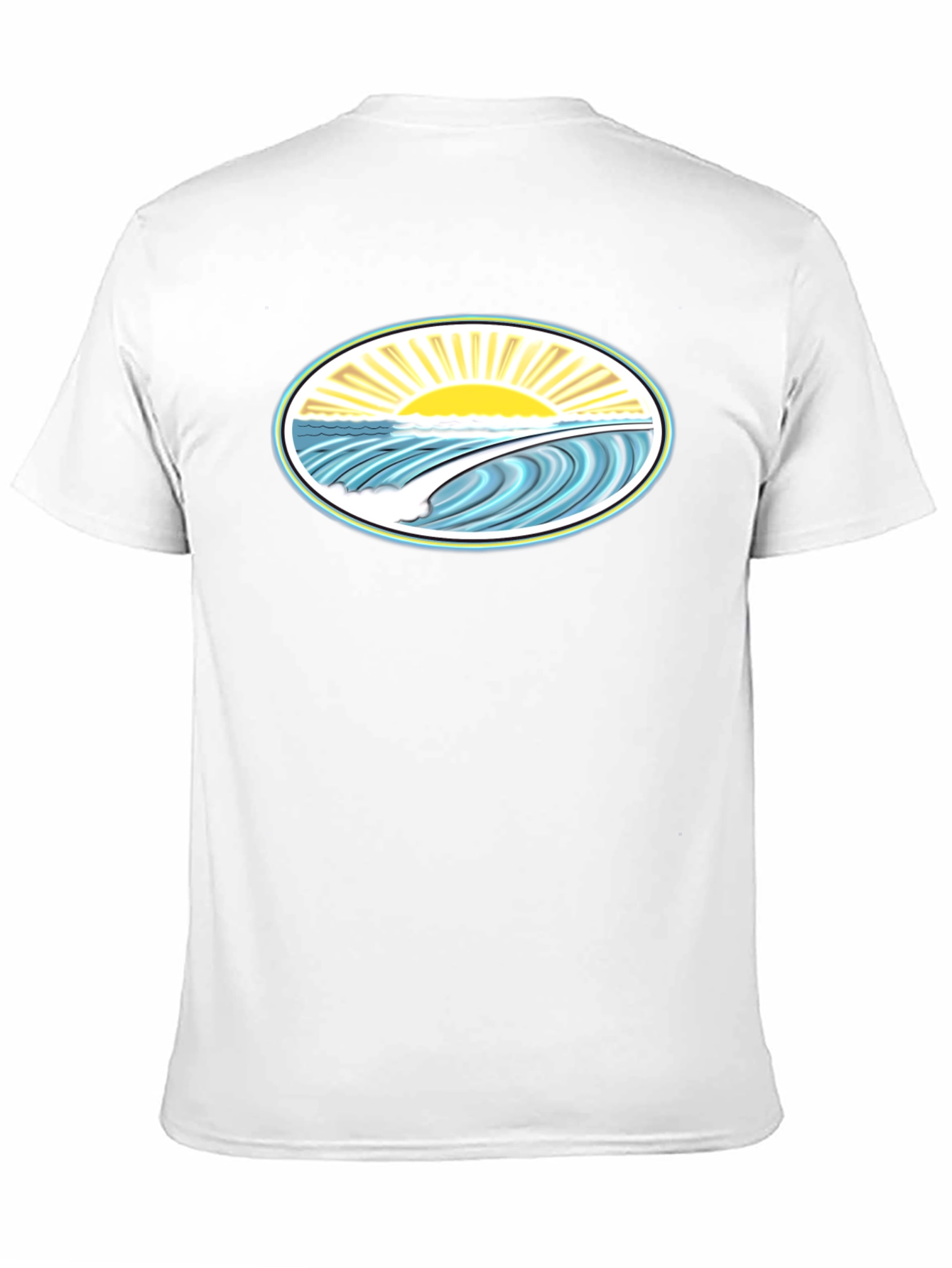 Ocean Wave Graphic Tee - Black Cotton Comfort