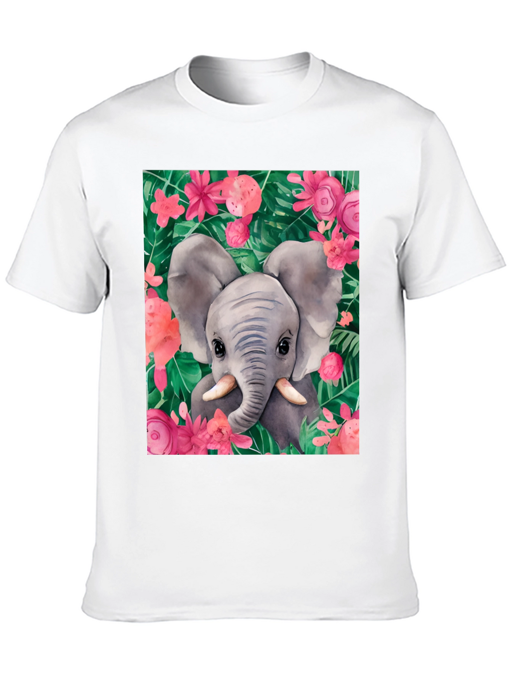 Elephant Floral Graphic Tee