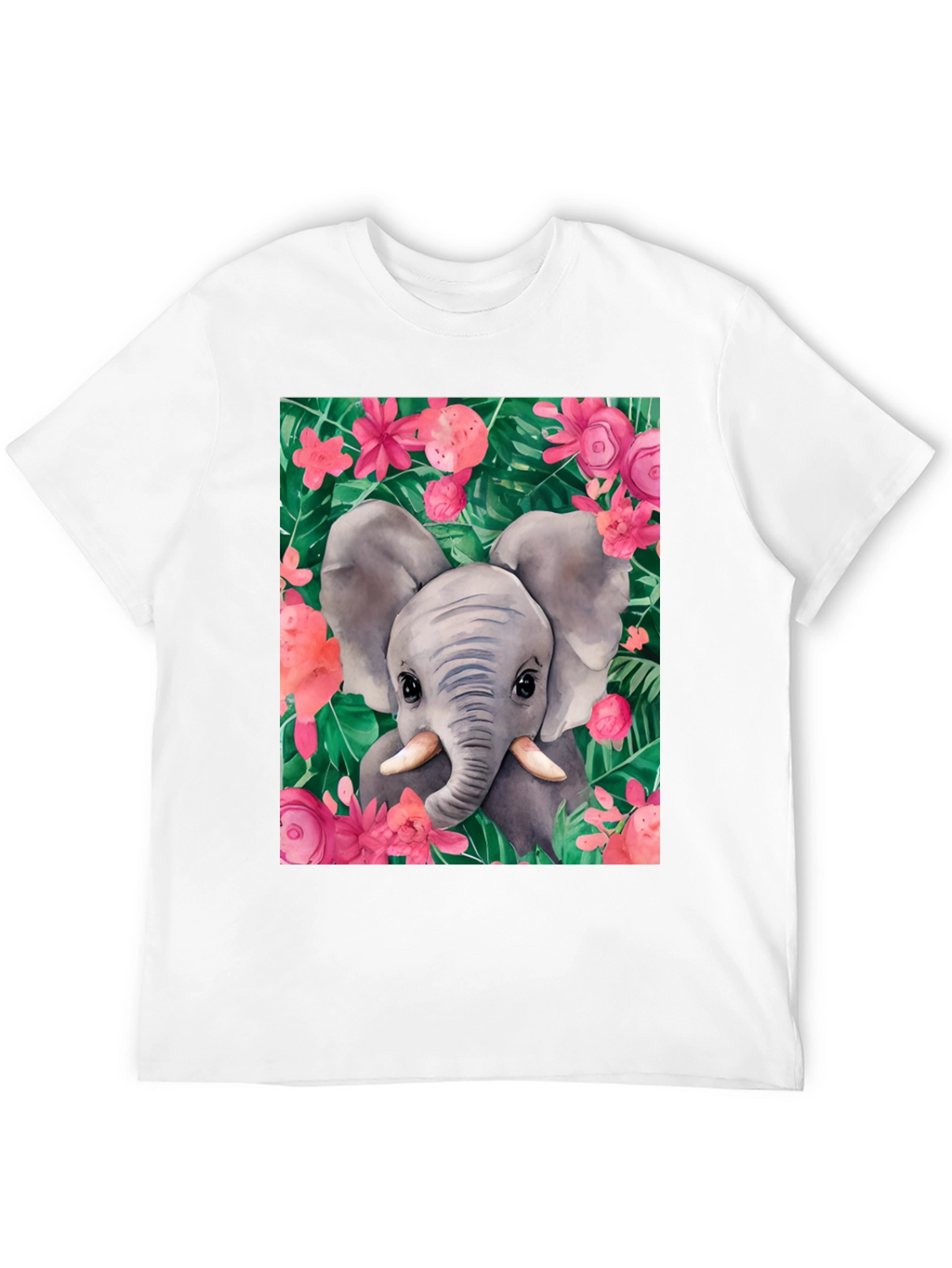 Elephant Floral Graphic Tee
