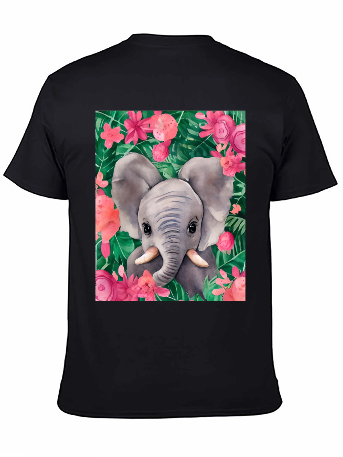 Elephant Floral Graphic Tee