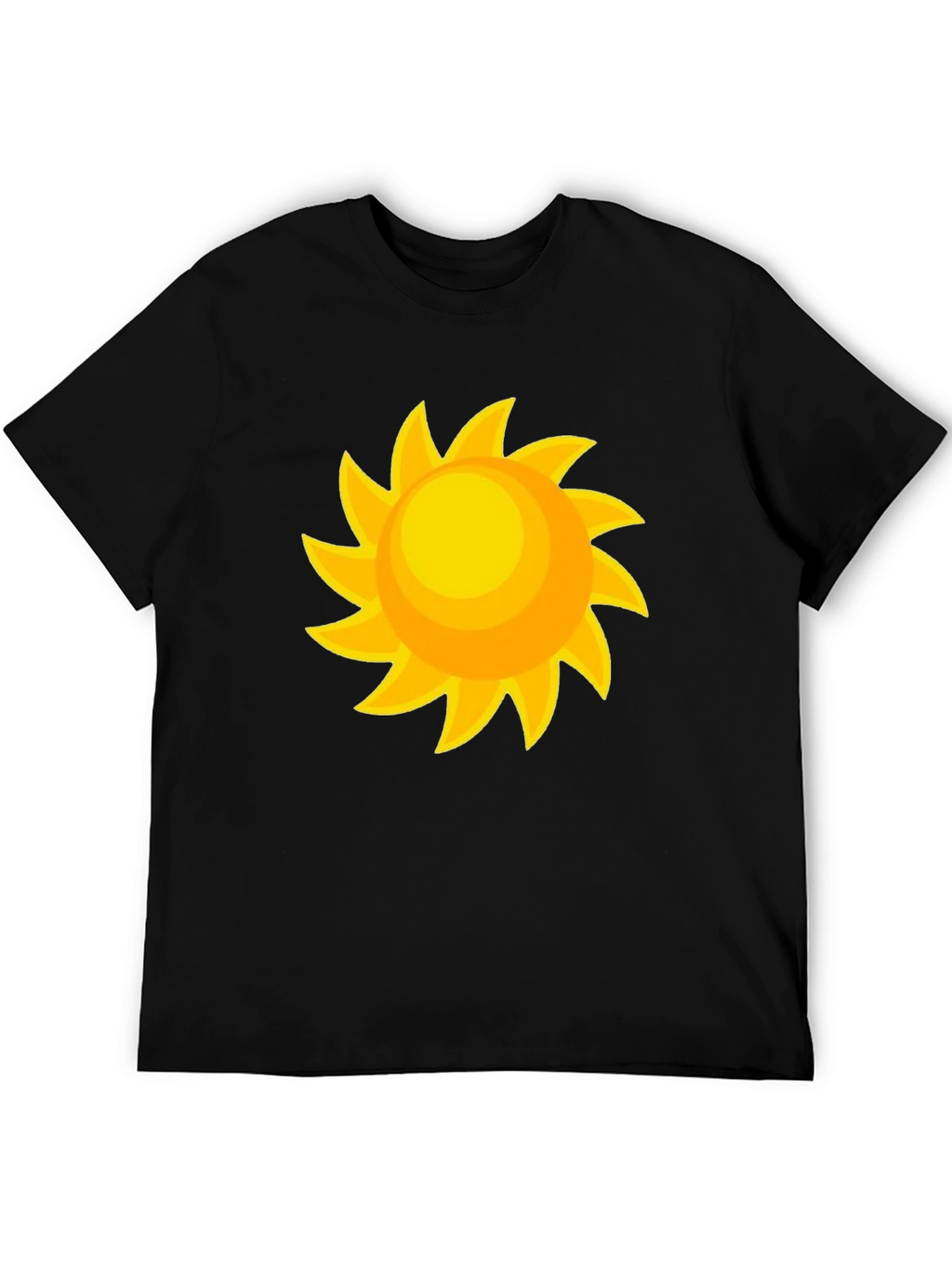Sunny Day Graphic Tee - Black Cotton Comfort