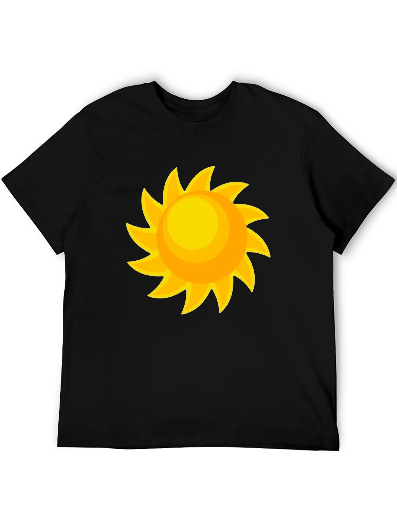 Sunny Day Graphic Tee - Black Cotton Comfort