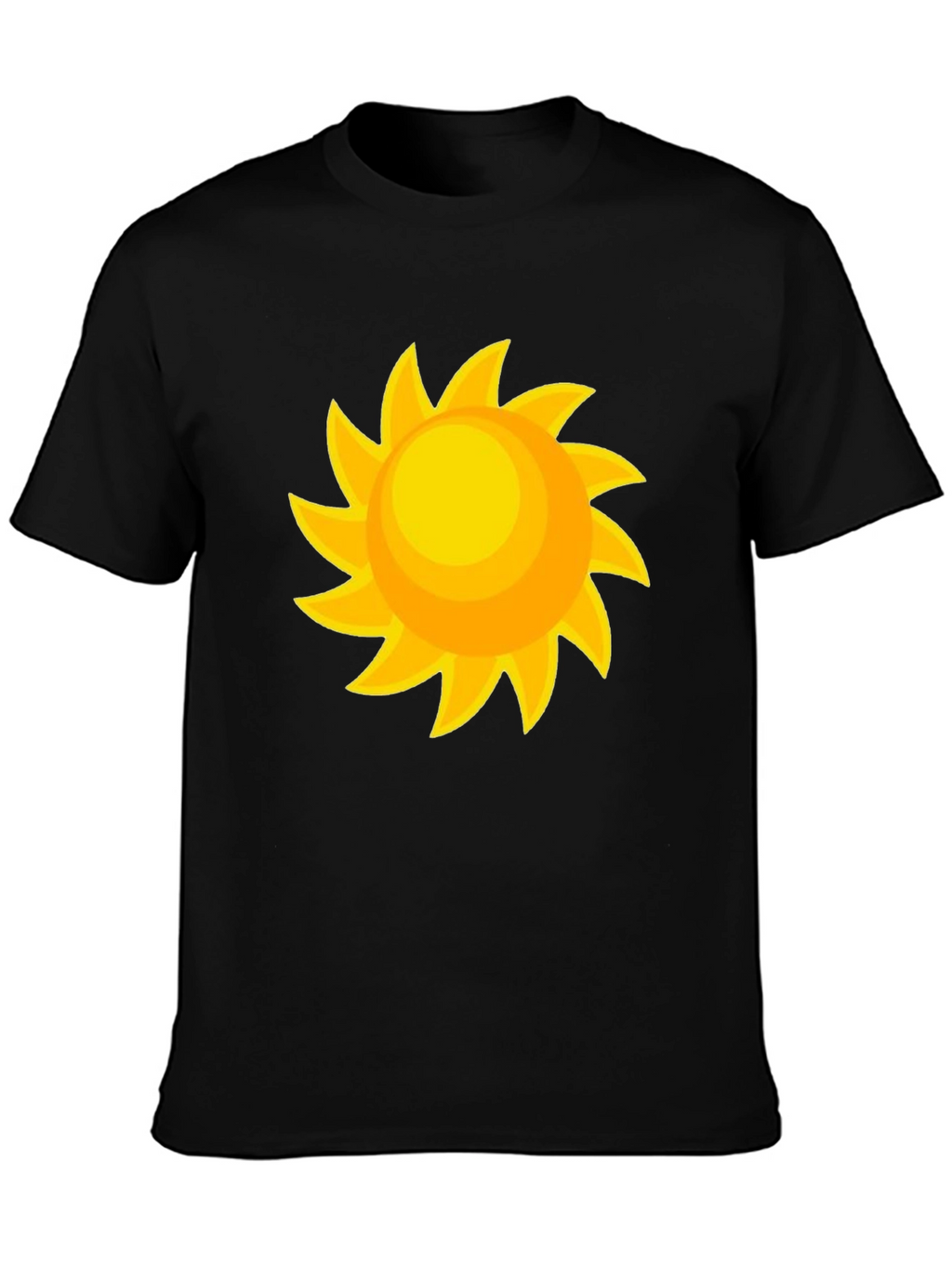 Sunny Day Graphic Tee - Black Cotton Comfort