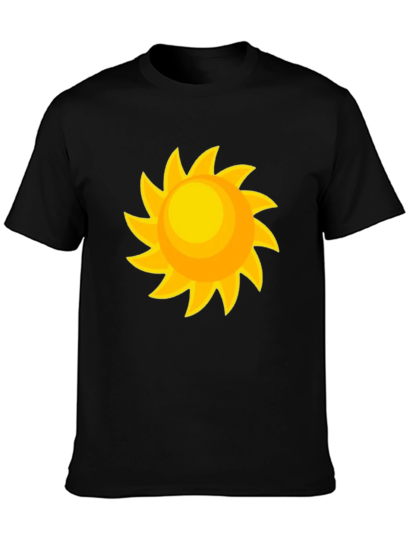 Sunny Day Graphic Tee - Black Cotton Comfort