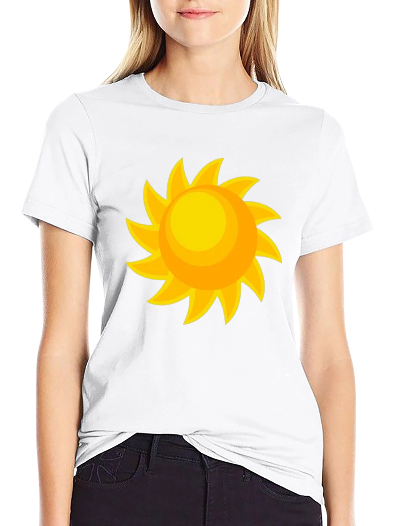 Sunny Day Graphic Tee - Black Cotton Comfort