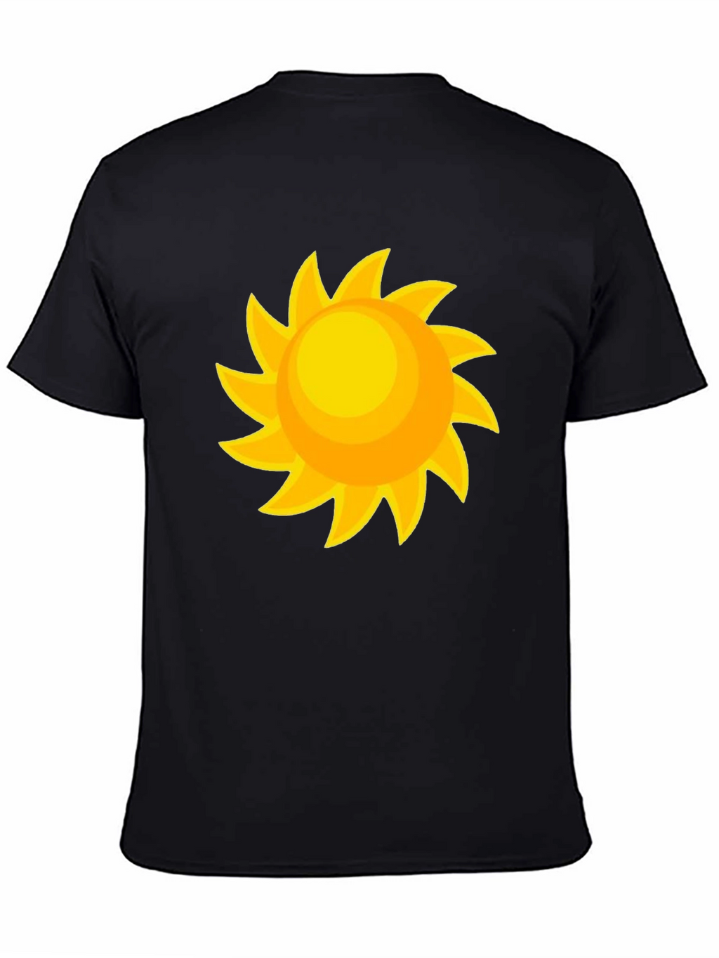 Sunny Day Graphic Tee - Black Cotton Comfort