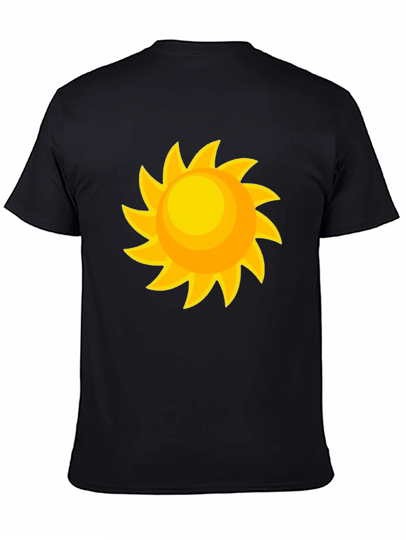 Sunny Day Graphic Tee - Black Cotton Comfort