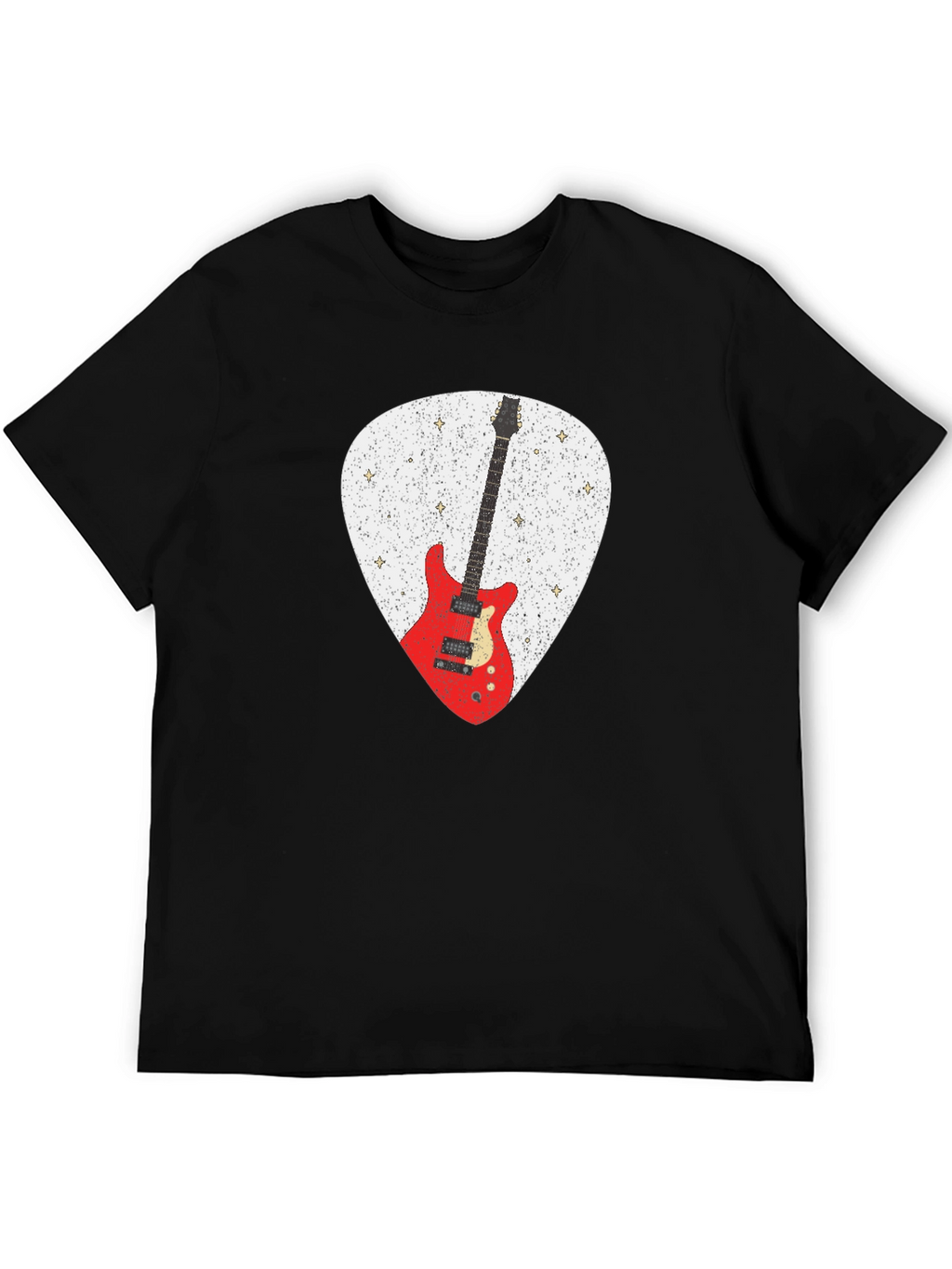 Guitar Pick Graphic T-Shirt - Rock Music Tee